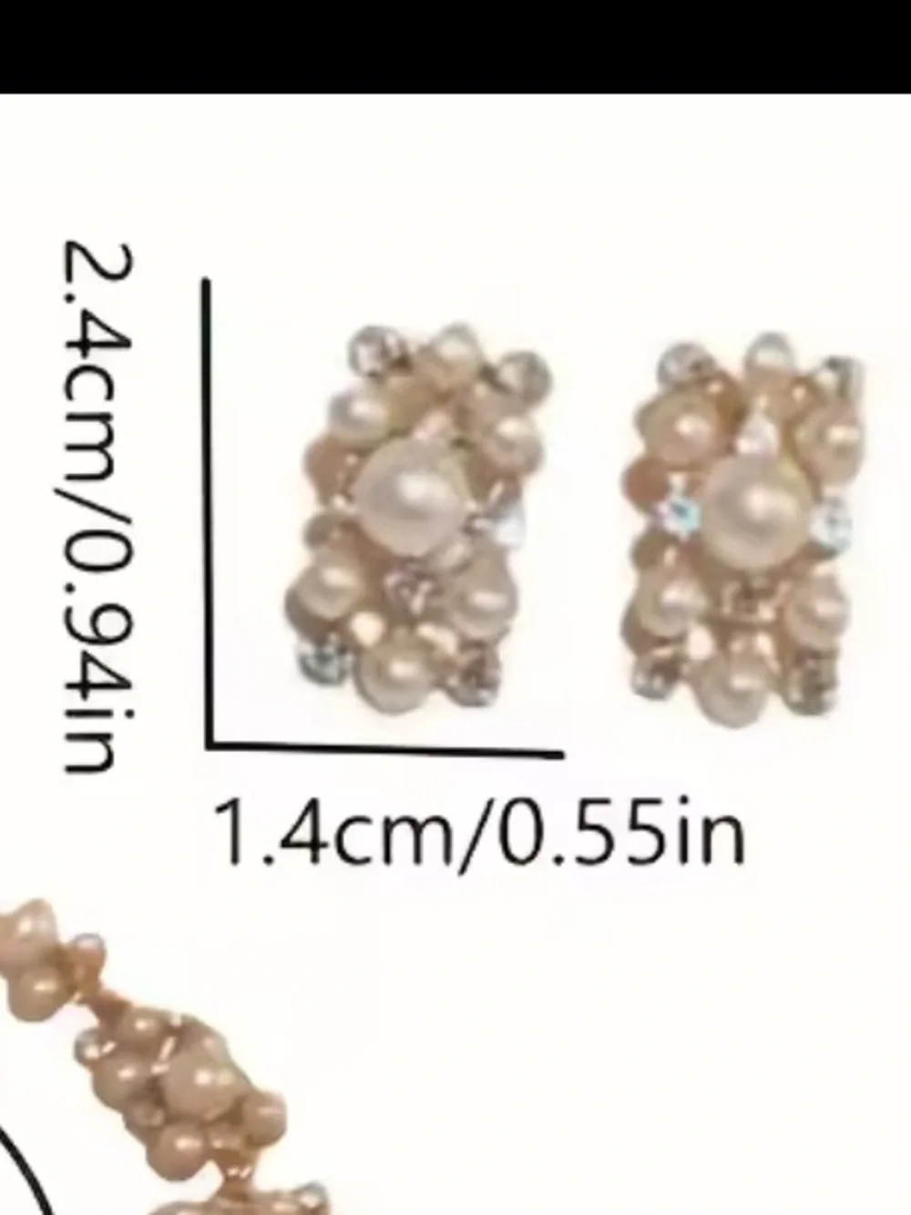 Pearl and Crystal Statement Earrings - White Pearls